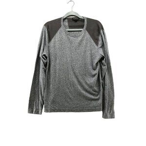 Banana Republic Long Sleeve Active T Shirt Mens M Gray Performance Crewneck